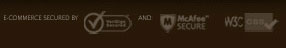 VeriSign Secured, McAfee Secure, W3C CSS compliant
